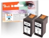 Peach Doppelpack Druckköpfe schwarz kompatibel zu  HP No. 350XL*2, CB336EE*2