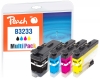 Peach Spar Pack Tintenpatronen kompatibel zu  Brother LC-3233VALP