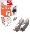 318800 - Peach Twin Pack cartouche d'encre grise, compatible avec CLI-521GY*2, 2937B001 Canon